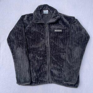 Columbia Sportswear Women’s Beech Forest Gray Fluffy Soft Fleece Zip-up Size S